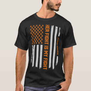 Leukemia Awareness American Flag T-Shirt Gift