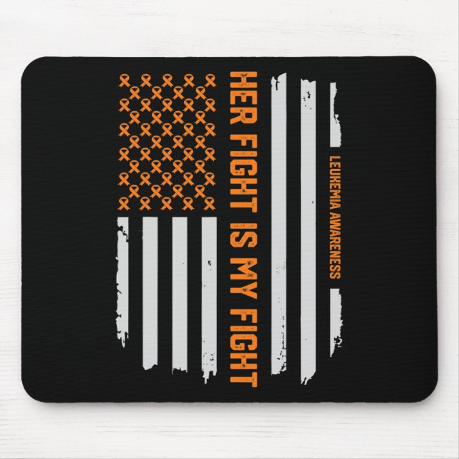 Leukemia Awareness American Flag T-Shirt Gift Mousepad (Vorne)