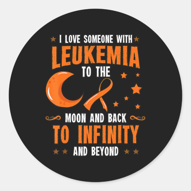 Leukemia Awareness  Blood Cancer Bone Marrow Gift  Runder Aufkleber (Vorderseite)