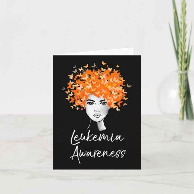 Leukemia Awareness Butterfells Geschenk Karte (Vorderseite)