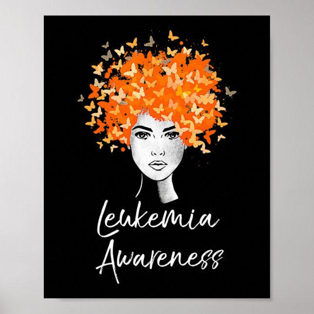 Leukemia Awareness Butterfells Geschenk Poster (Vorne)