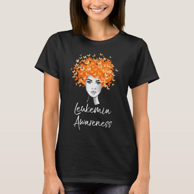 Leukemia Awareness Butterfells Geschenk T-Shirt (Vorderseite)
