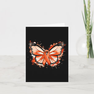 Leukemia Awareness gibt Orange Ribbon Butterfly Karte