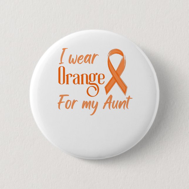 Leukemia Awareness - Ich trage orange für meine Ta Button (Vorderseite)