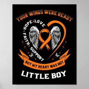 Leukemia Awareness Little Boy Childhood Cancer Son Poster