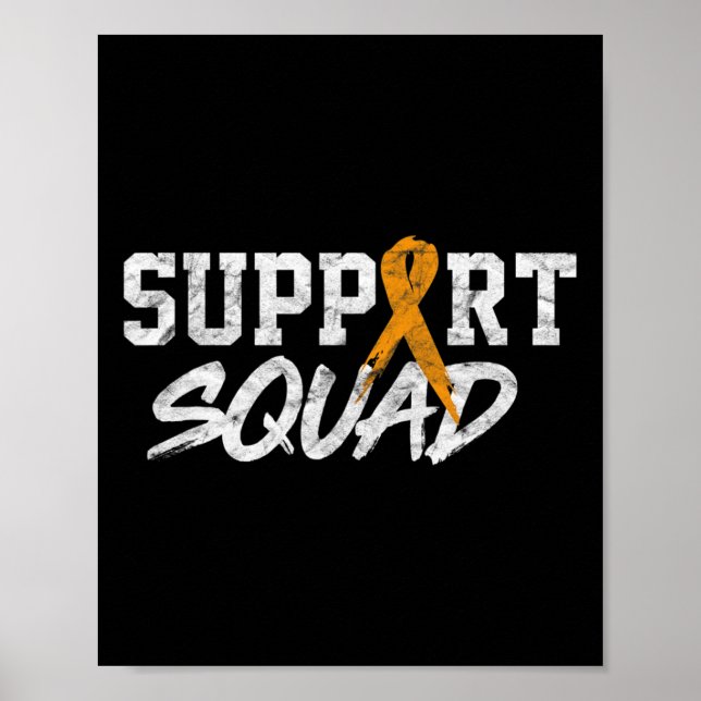 Leukemia Awareness Month Support Squad Blood Cance Poster (Vorne)