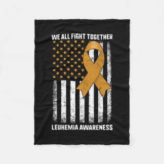 Leukemia Awareness Orange Ribbon USA Flaggenwächte Fleecedecke