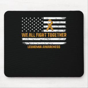 Leukemia Awareness Orange Ribbon USA Flaggenwächte Mousepad