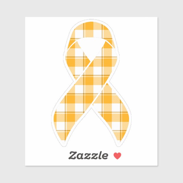 Leukemia Awareness Plaid Orange Ribbon Aufkleber (Blatt)