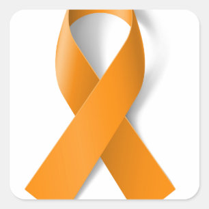 Leukemia Awareness Ribbon Quadratischer Aufkleber