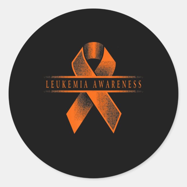 Leukemia Awareness Ribbon Runder Aufkleber (Vorderseite)