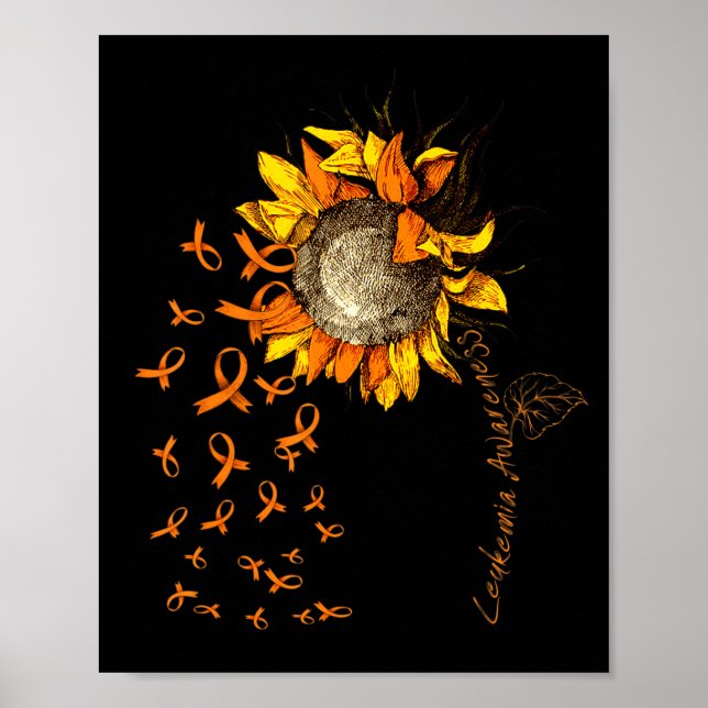 LEUKEMIA Awareness Sonnenblume Poster (Vorne)