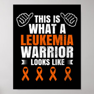 Leukemia Awareness Survivor Warrior Ribbon Recover Poster