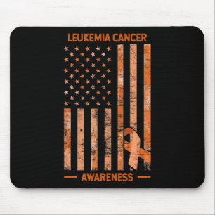 Leukemia Awareness USA Flag Geschenk Leukemia Mousepad