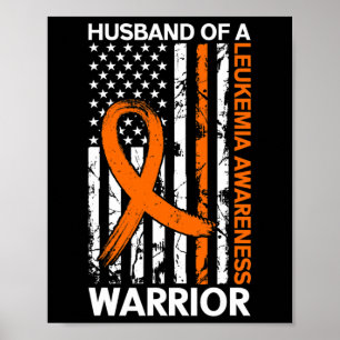 Leukemia Awareness USA US-amerikanische Flagge für Poster