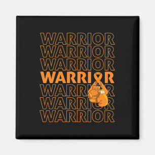 Leukemia Awareness Warrior Orange Ribbon Boxing Gl Magnet