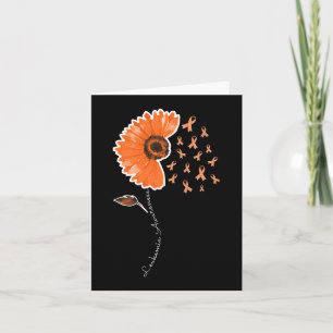 Leukemia Awareness Warrior Orange Ribbon Sonnenblu Karte