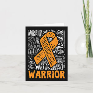 Leukemia Bloskarzinom Krieger Orange Ribbon Awaren Karte