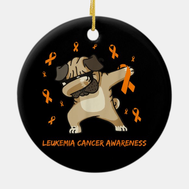 leukemia cancer awareness Ceramic Ornament (Hinten)