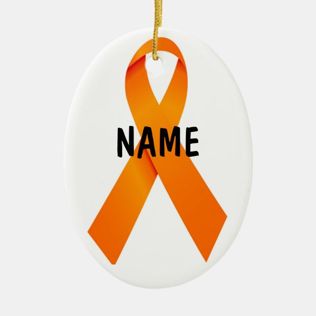 Leukemia Christmas Ribbon Tree Keramik Ornament (Vorne)