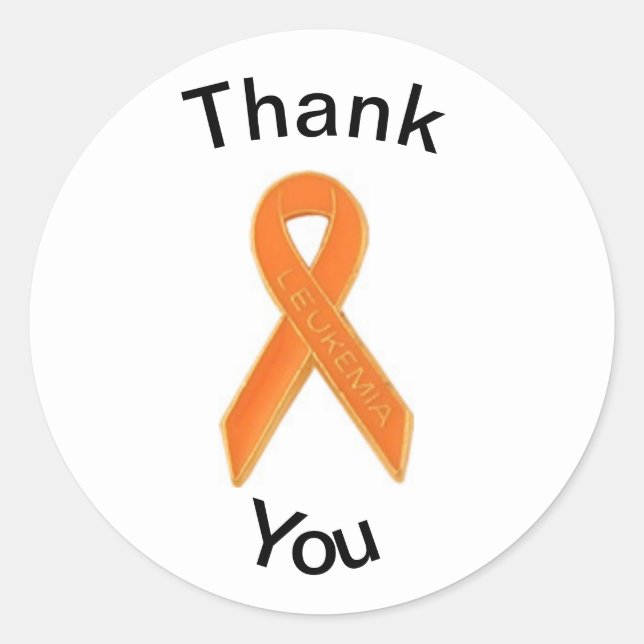 Leukemia Dankeschön Sticker (Vorderseite)