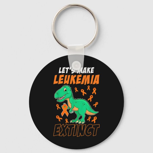 Leukemia Dinosaur Orange Ribbon Hämatologe Repti Schlüsselanhänger (Vorderseite)