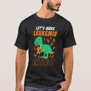 Leukemia Dinosaur Orange Ribbon Hämatologe Repti T-Shirt
