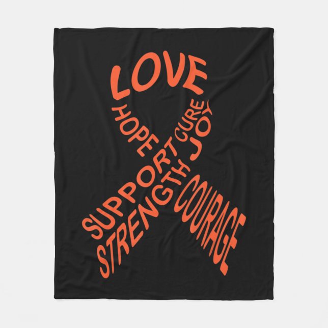 Leukemia Fight Cancer Ribbon 2 Fleecedecke (Vorderseite)