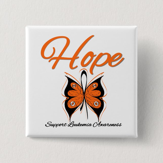 Leukemia Hope Butterfly Button (Vorderseite)