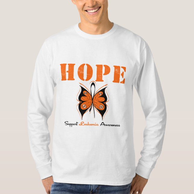Leukemia Hope Butterfly T-Shirt (Vorderseite)