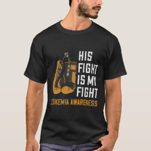 Leukemia my Fight Boxing Orange Ribbon Leukämie Ag T-Shirt