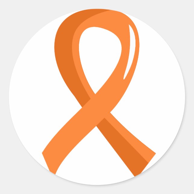 Leukemia Orange Ribbon 3 Runder Aufkleber (Vorderseite)