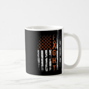 Leukemia Ribbon Fight American Flag Leukemia Aware Kaffeetasse