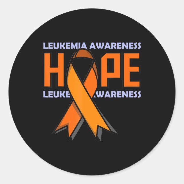 Leukemia Ribbon Leukämie Bewusstsein Runder Aufkleber (Vorderseite)