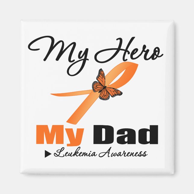 Leukemia Ribbon My HERO Mein Vater Magnet (Vorne)