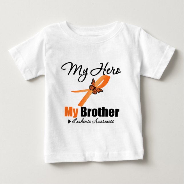 Leukemia Ribbon My HERO My Brother Baby T-shirt (Vorderseite)