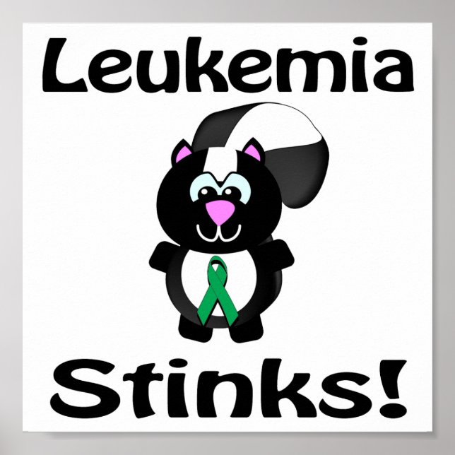 Leukemia stinkt Skunk Awareness Design Poster (Vorne)