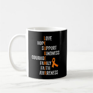 Leukemia Survivor Orange Ribbon Schild Retro Vinta Kaffeetasse