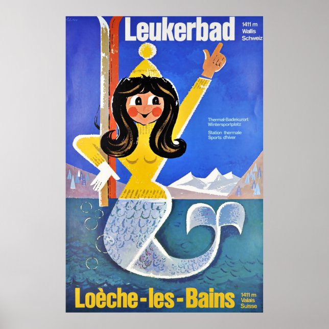 Leukerbad, Thermalbad, Poster (Vorne)