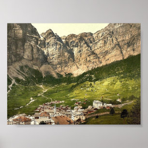 Leukerbad, Wallis, Alpen von, die Schweiz Vintager Poster
