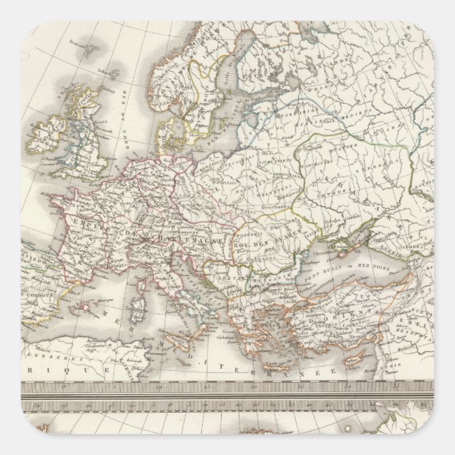 L'Europe 800, 1500 Quadratischer Aufkleber (Vorderseite)
