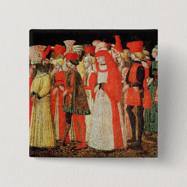 Leute des Gerichtes der Sforza Familie Button (Vorderseite)