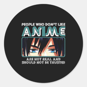 Leute, die Anime für Frauen, Männer und Teenager-M Runder Aufkleber