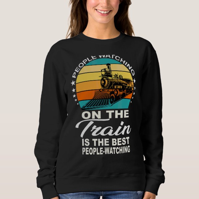 Leute, die den Zugführer beobachten Sweatshirt (Vorderseite)