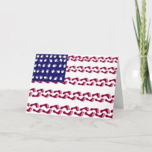 Leute drucken Flag Karte