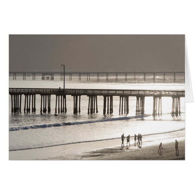 Leute essen am Strand von Avila (Vorderseite (Horizontal))