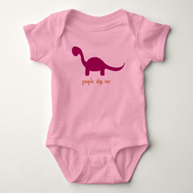 Leute graben Mir-Rosa Baby Strampler (Vorderseite)