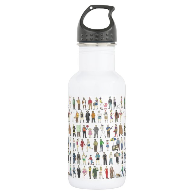 Leute im New Yorker City Pride Water Flasche Trinkflasche (Vorderseite)