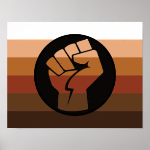 Leute mit Farbe (POC) - Stolz und Faust Poster