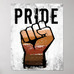 Leute mit farbenfroher Faust Poster